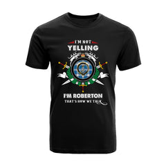 Roberton Tartan Crest T-shirt - I'm not yelling style