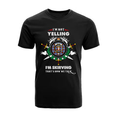 Skirving Tartan Crest T-shirt - I'm not yelling style