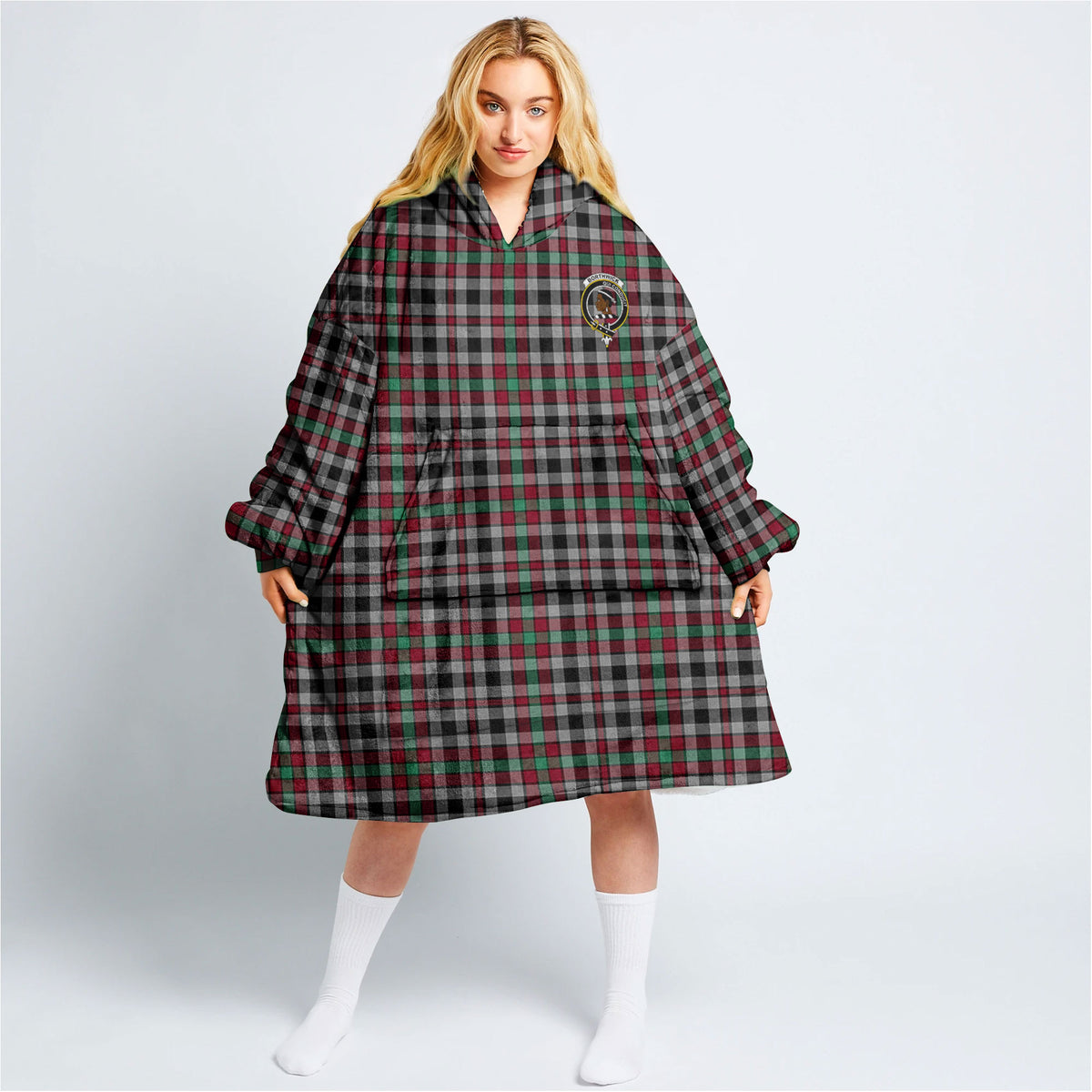 Borthwick Ancient Tartan Hoodie Blanket