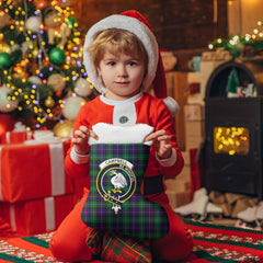 Campbell of Cawdor Modern Tartan Crest Christmas Stocking