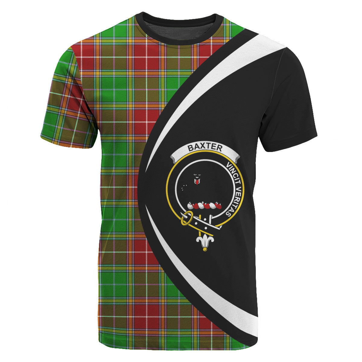 Baxter Modern Tartan Crest T-shirt - Circle Style