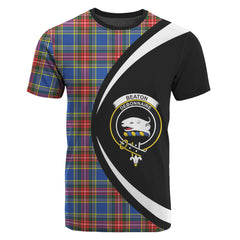 Beaton Modern Tartan Crest T-shirt - Circle Style