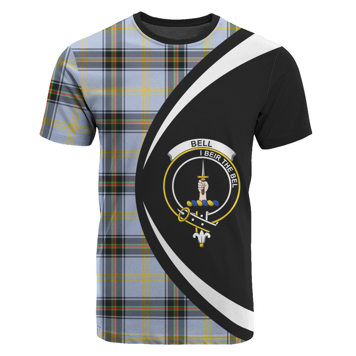 Bell of the Borders Tartan Crest T-shirt - Circle Style