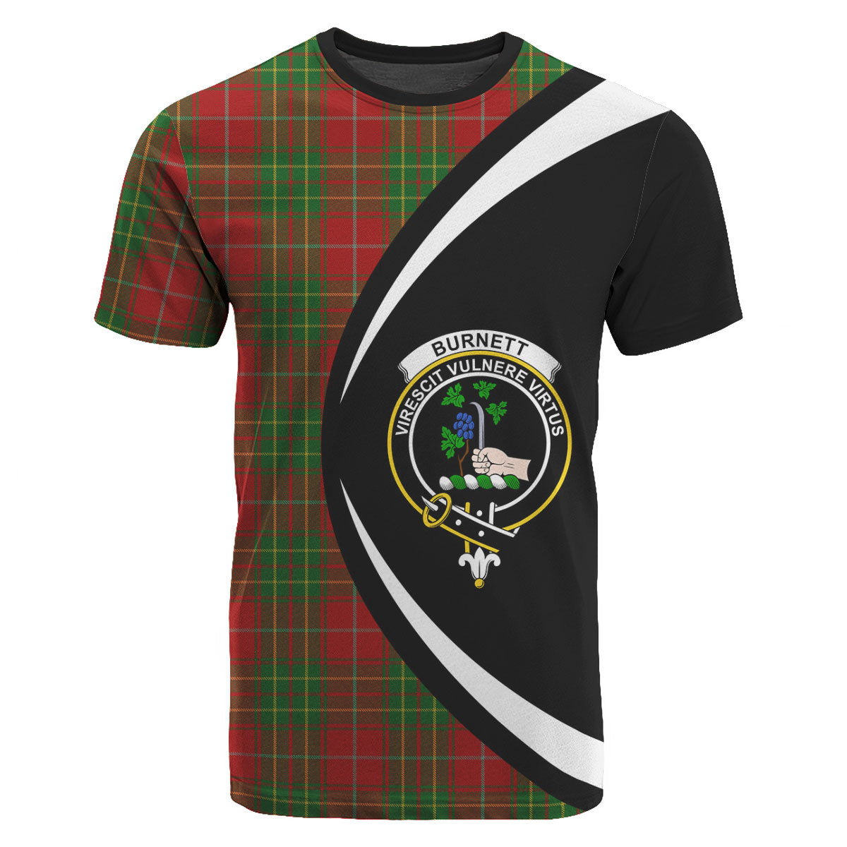 Burnett Tartan Crest T-shirt - Circle Style