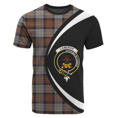 Cameron of Erracht Weathered Tartan Crest T-shirt - Circle Style