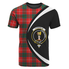 Chisholm Modern Tartan Crest T-shirt - Circle Style