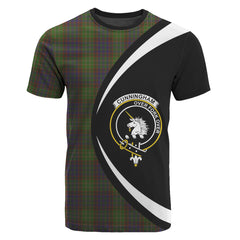 Cunningham Hunting Modern Tartan Crest T-shirt - Circle Style