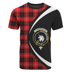 Cunningham Modern Tartan Crest T-shirt - Circle Style