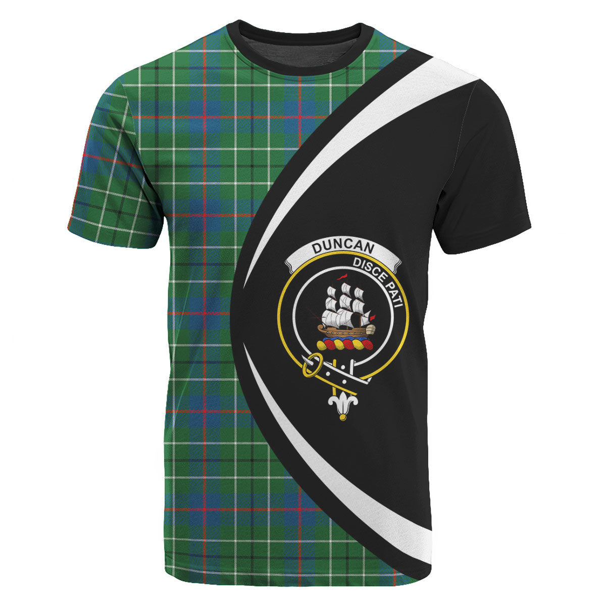 Duncan Ancient Tartan Crest T-shirt - Circle Style