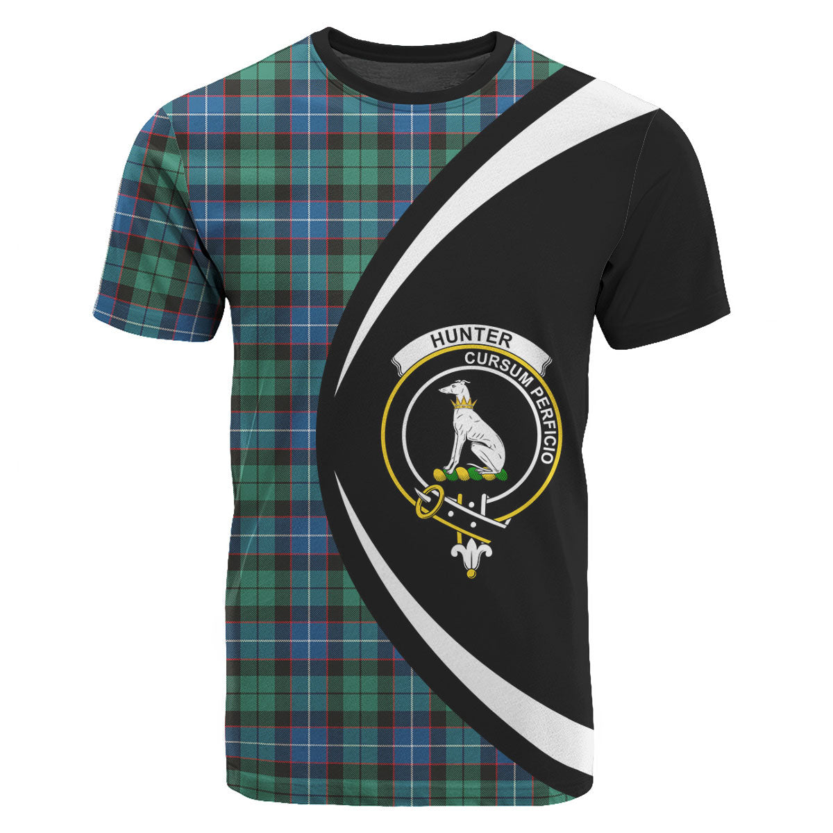 Hunter Ancient Tartan Crest T-shirt - Circle Style