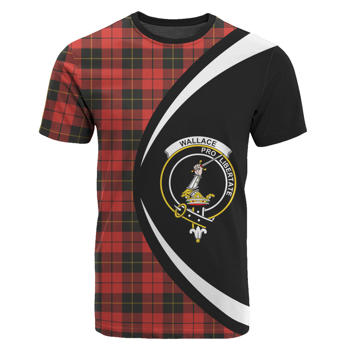 Wallace Weathered Tartan Crest T-shirt - Circle Style