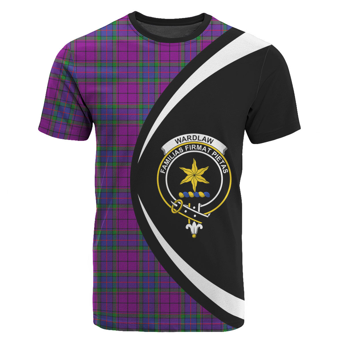 Wardlaw Modern Tartan Crest T-shirt - Circle Style