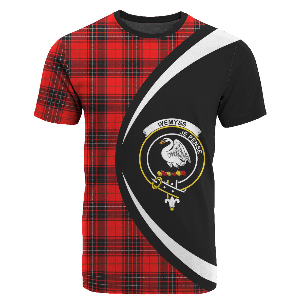 Wemyss Modern Tartan Crest T-shirt - Circle Style