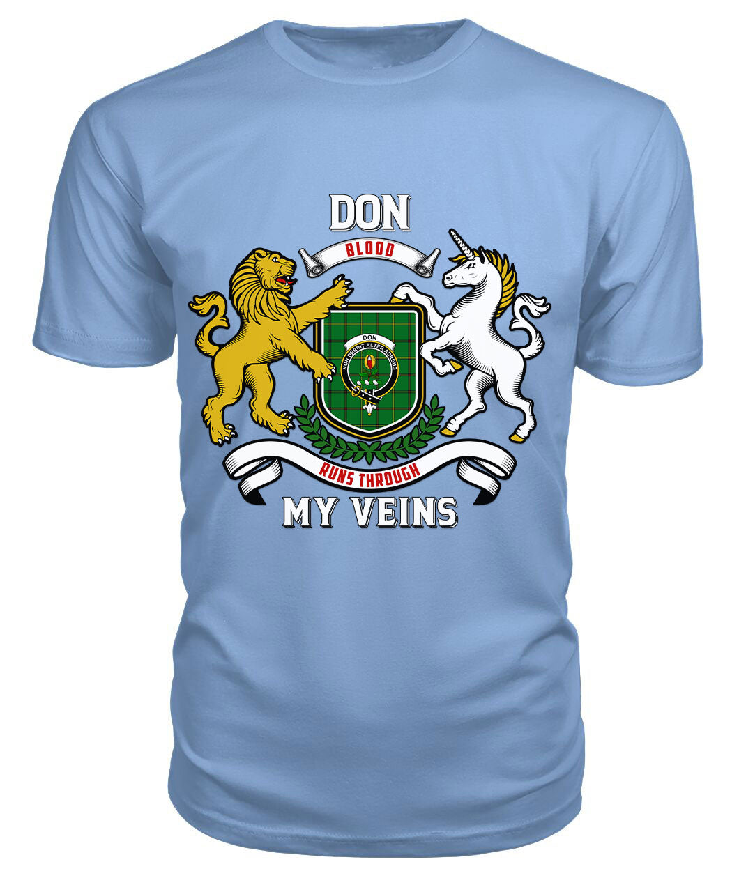 Don Tartan Crest 2D T-shirt - Blood Runs Through My Veins Style