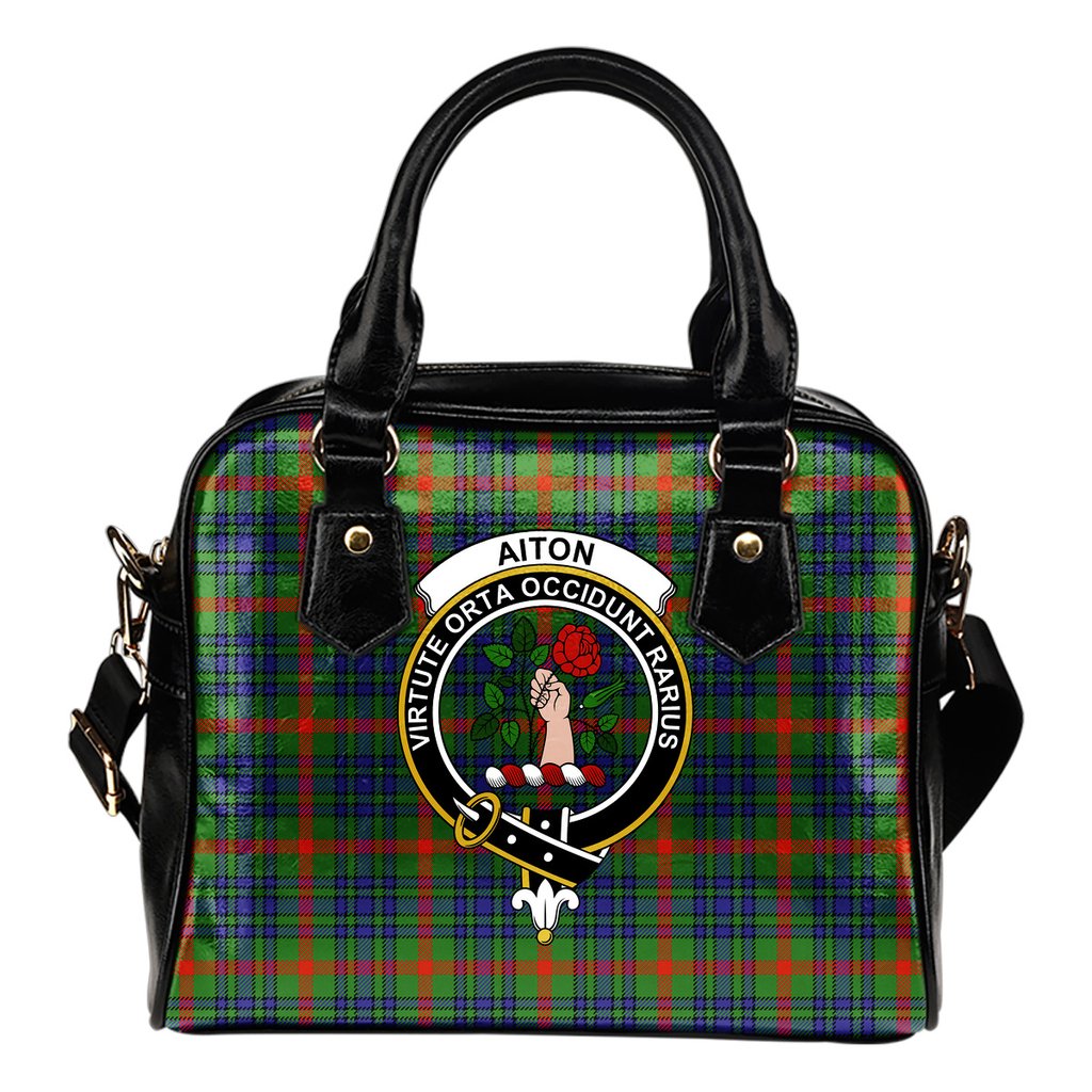 Aiton Family Tartan Crest Shoulder Handbags