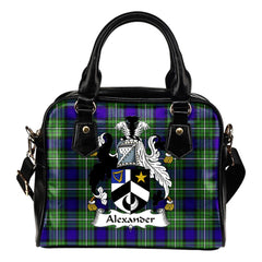 Alexander Tartan Crest Shoulder Handbags