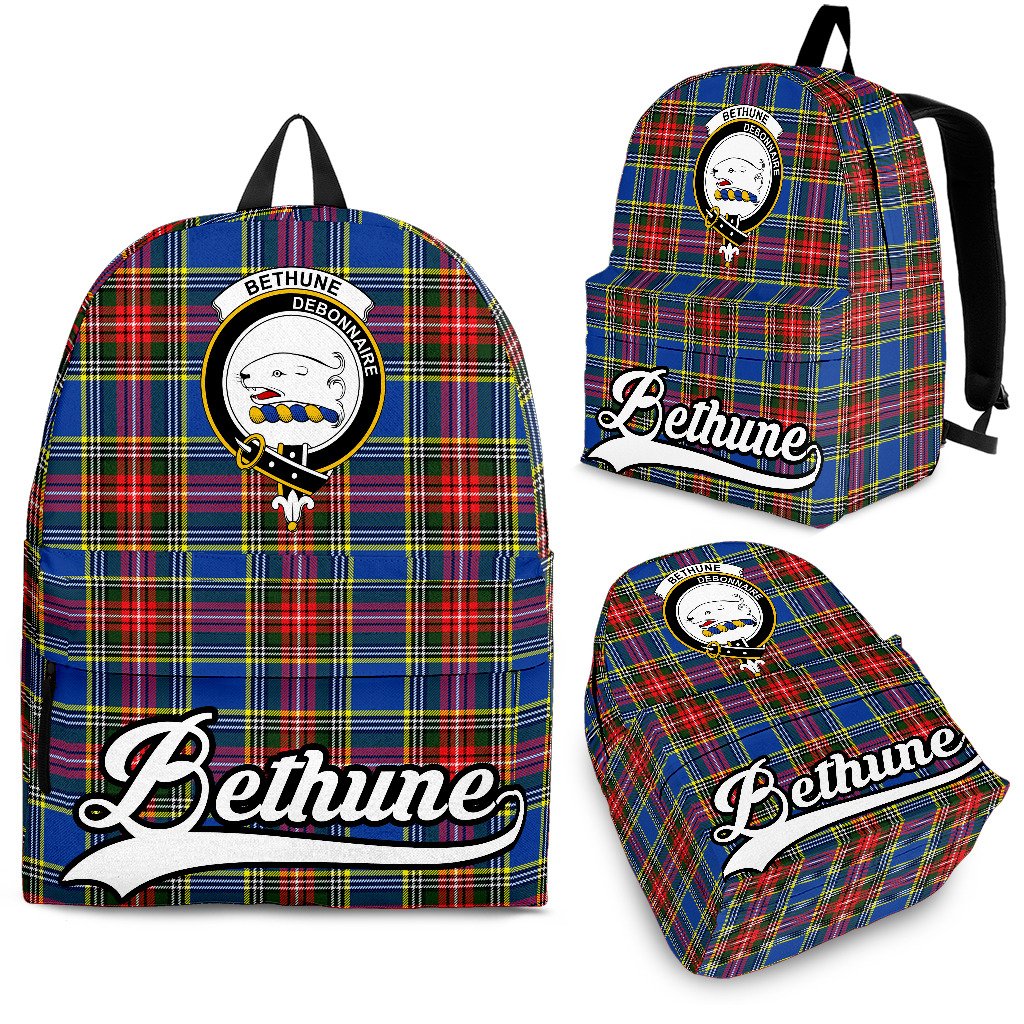 Bethune Family Tartan Crest Backpack