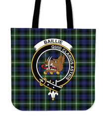 Baillie Modern Tartan Crest Tote Bag