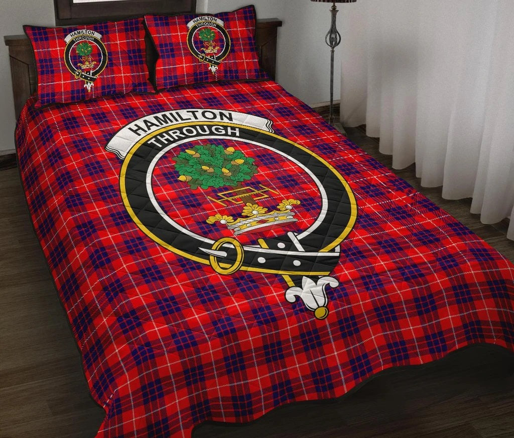 Hamilton Family Tartan Crest Bedding Set