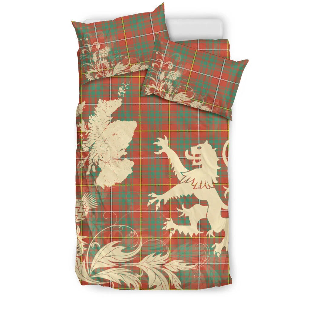 Bruce Family Tartan Crest Lion Bedding Set