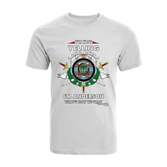 Anderson Tartan Crest T-shirt - I'm not yelling style