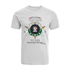 Caie Tartan Crest T-shirt - I'm not yelling style