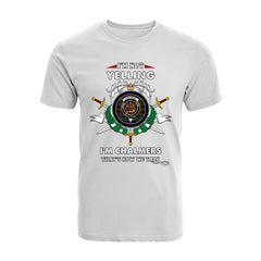 Chalmers Tartan Crest T-shirt - I'm not yelling style