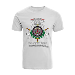 Crawford Tartan Crest T-shirt - I'm not yelling style