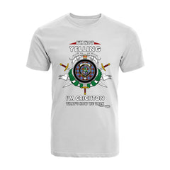 Crichton Tartan Crest T-shirt - I'm not yelling style