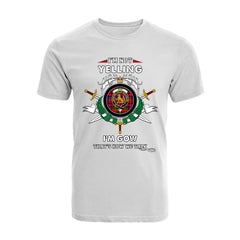 Gow (or McGouan) Tartan Crest T-shirt - I'm not yelling style