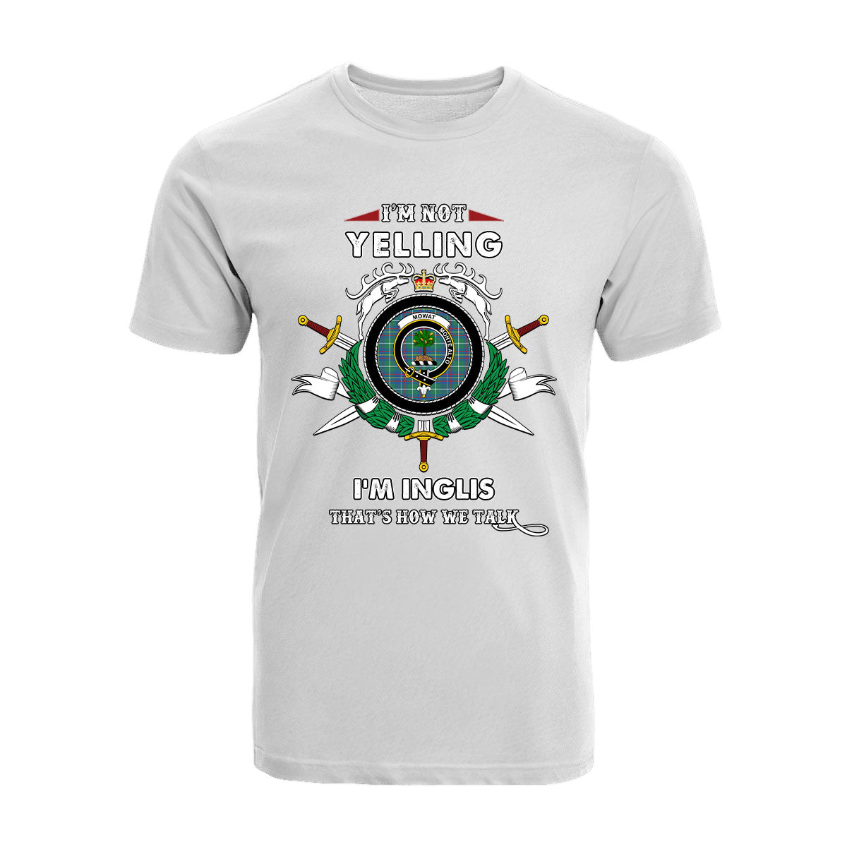 Inglis Tartan Crest T-shirt - I'm not yelling style