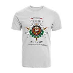 Leask Tartan Crest T-shirt - I'm not yelling style