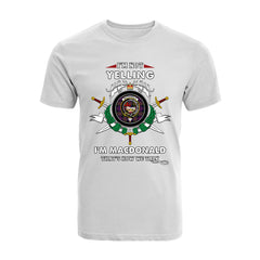 MacDonald (Clan Donald) Tartan Crest T-shirt - I'm not yelling style