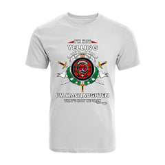 MacNaughten Tartan Crest T-shirt - I'm not yelling style