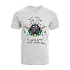 Spalding Tartan Crest T-shirt - I'm not yelling style