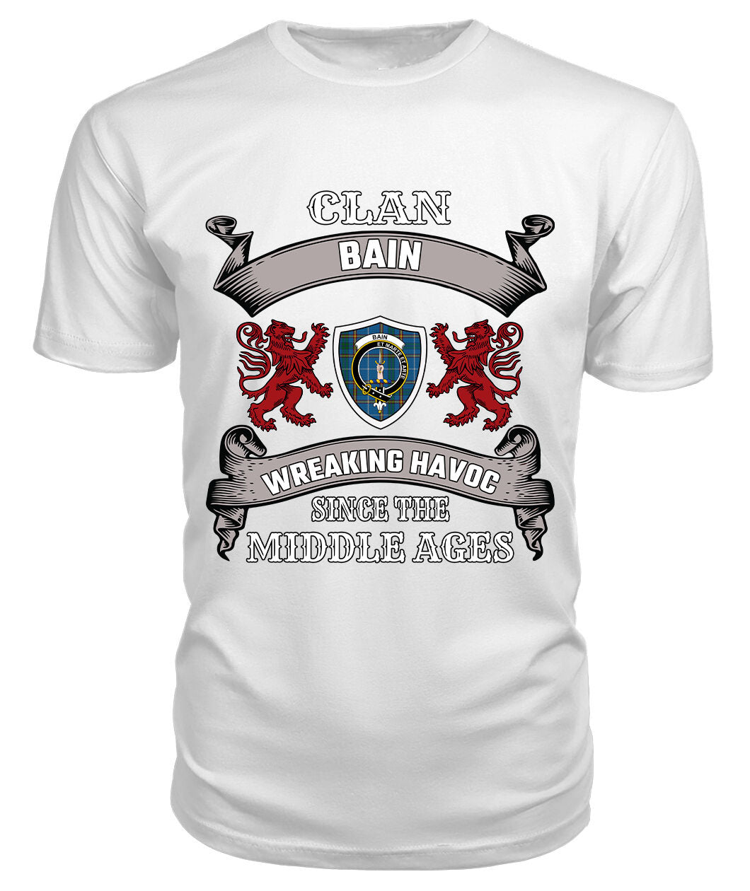 Bain Family Tartan - 2D T-shirt