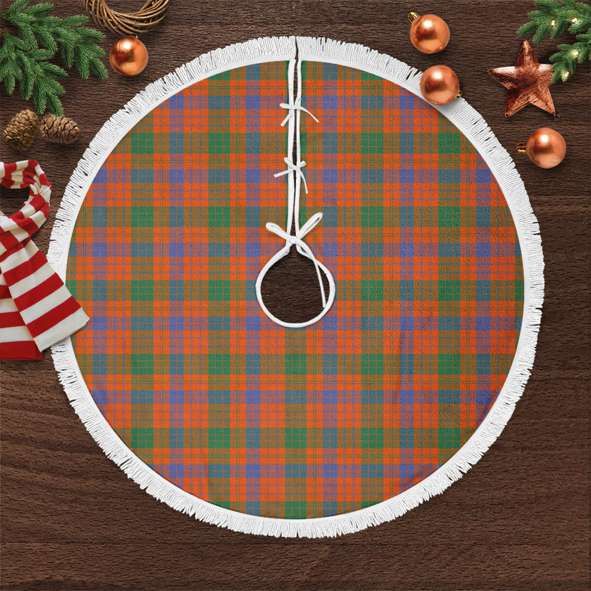 Ross Ancient Tartan Christmas Tree Skirt