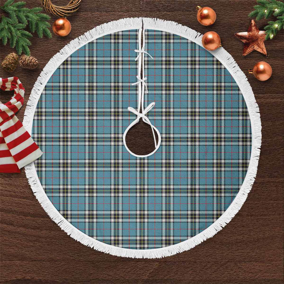 Thomson Blue Tartan Christmas Tree Skirt