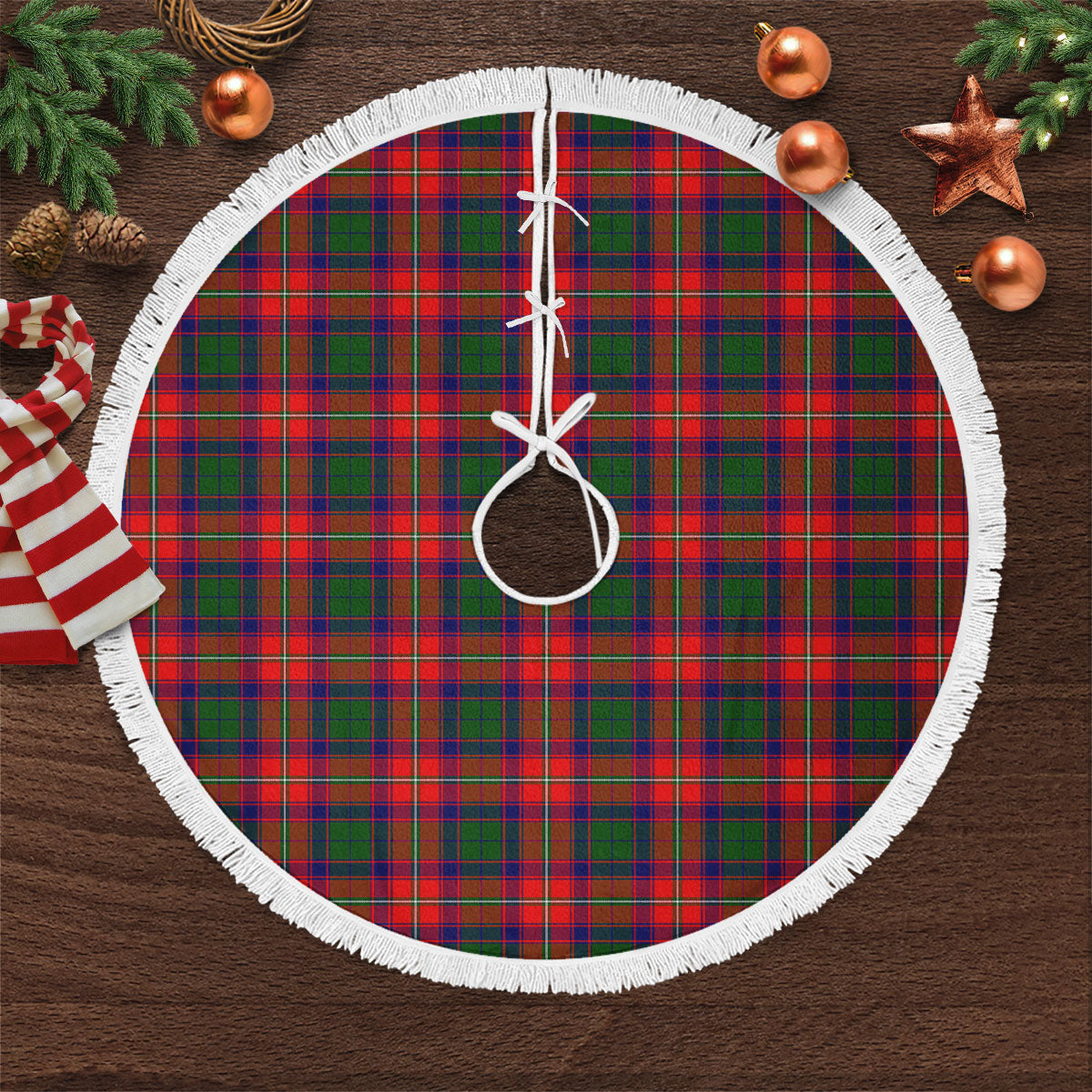 Wauchope (or Waugh) Tartan Christmas Tree Skirt