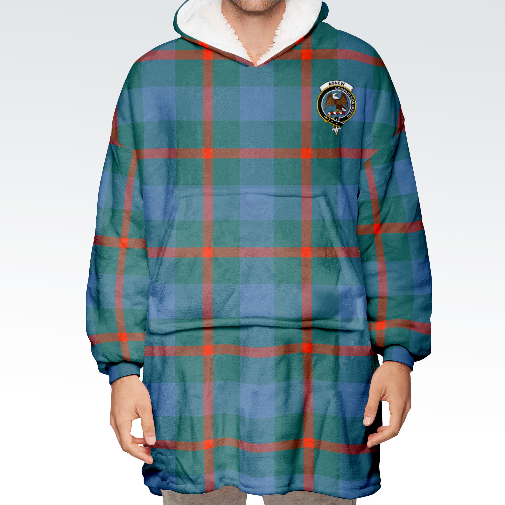 Agnew Ancient Tartan Hoodie Blanket