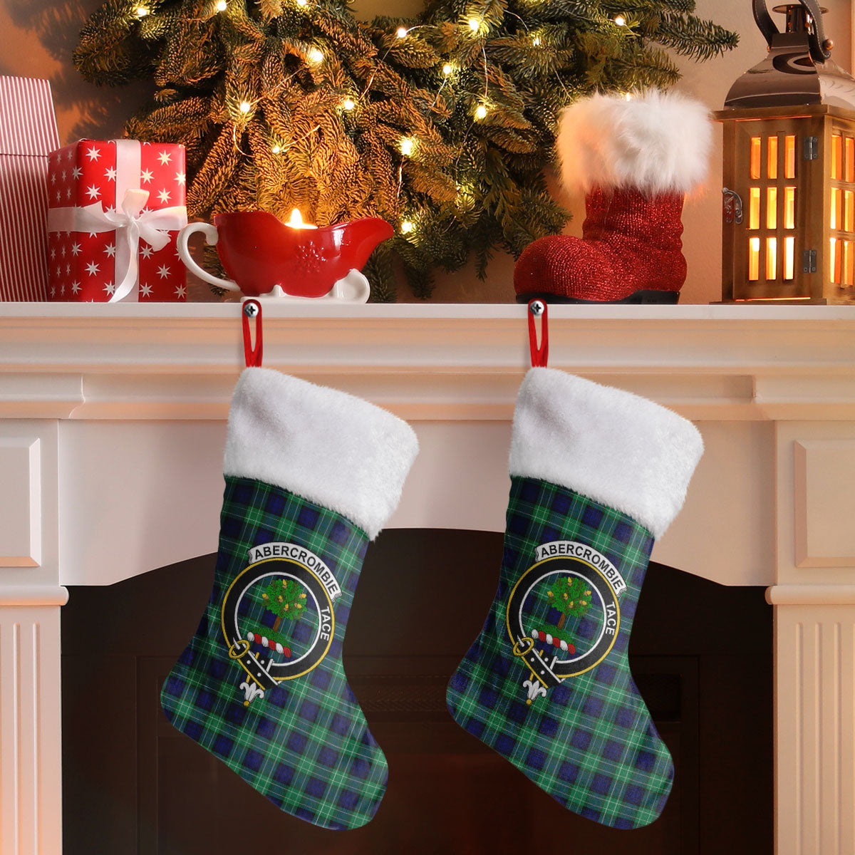 Abercrombie Tartan Crest Christmas Stocking