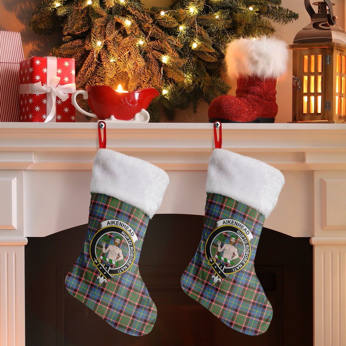 Aikenhead Tartan Crest Christmas Stocking