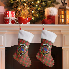 Bruce Modern Tartan Crest Christmas Stocking