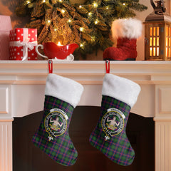 Urquhart Modern Tartan Crest Christmas Stocking