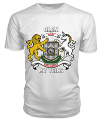 Glen Tartan Crest 2D T-shirt - Blood Runs Through My Veins Style