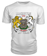 MacIntyre Ancient Tartan Crest 2D T-shirt - Blood Runs Through My Veins Style