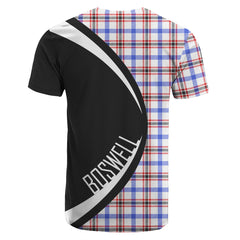 Boswell Modern Tartan Crest T-shirt - Circle Style