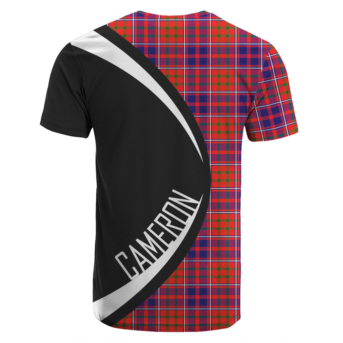 Cameron of Lochiel Modern Tartan Crest T-shirt - Circle Style