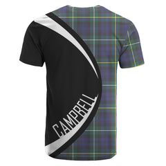 Campbell Argyll Modern Tartan Crest T-shirt - Circle Style