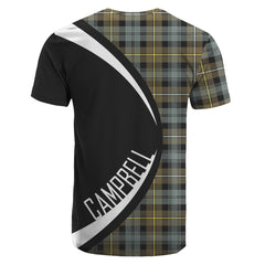 Campbell Argyll Weathered Tartan Crest T-shirt - Circle Style